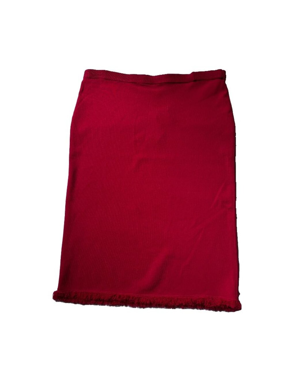grace dane lewis skirt Red Fringe Pull On Knit Size Small NWT